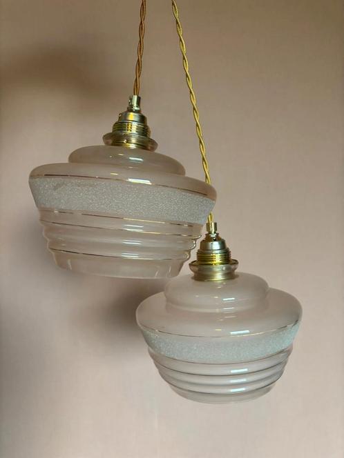 Vintage hanglamp roze, Huis en Inrichting, Lampen | Hanglampen, Ophalen of Verzenden