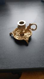 Antieke messing blaker/ kandelaar met handvat, Antiek en Kunst, Ophalen of Verzenden, Koper of Brons
