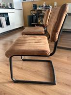 Cognac designer stoelen in perfecte staat, Huis en Inrichting, Stoelen, Ophalen, Twee, Bruin, Leer