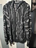 Carlo Colucci vest zwart-wit met capuchon, Ophalen of Verzenden, Zo goed als nieuw, Maat 46/48 (XL) of groter, Zwart