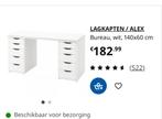 LAGKAPTEN / ALEX Bureau wit, Huis en Inrichting, Bureaus, Ophalen