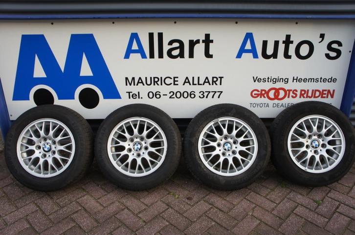 BMW E46 BBS Style 42 15 inch Velgen + Zomerbanden, Auto-onderdelen, Banden en Velgen, Velg(en), Zomerbanden, 15 inch, 195 mm, Personenwagen