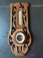 Antieke Houten Barometer met Thermometer, Ophalen of Verzenden