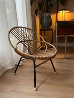Vintage Rotan stoel - Rohe Noordwolde, Huis en Inrichting, Stoelen, Ophalen, Gebruikt, Bruin, Riet of Rotan