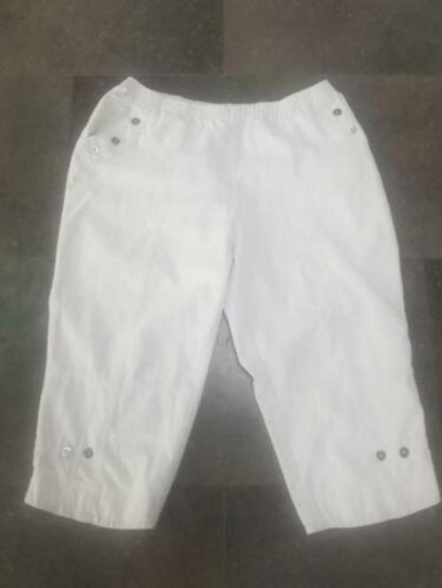 MIAN mooie witte driekwart broek, maat XXL, Kleding | Dames, Grote Maten, Zo goed als nieuw, Broek of Spijkerbroek, Wit, Ophalen