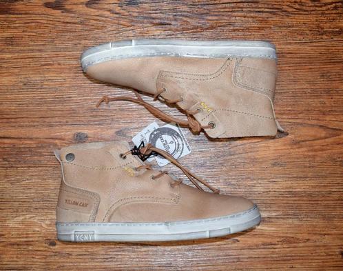 YELLOW CAB - leren halfhoge sneakers Seal beige - maat 44, Kleding | Heren, Schoenen, Nieuw, Sneakers of Gympen, Overige kleuren