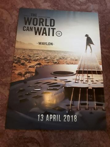 WAYLON - THE WORLD CAN WAIT - PROMO POSTER beschikbaar voor biedingen