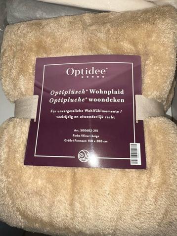 Optidee Optipluche Woondekens 2 kleuren beschikbaar voor biedingen