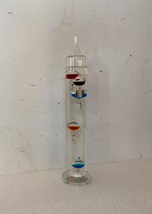 Galileo glazen jaren 80 thermometer , 34 cm, Huis en Inrichting, Woonaccessoires | Thermometers, Gebruikt, Binnenthermometer, Ophalen of Verzenden