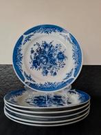 6 porseleinen dinerborden met blauw-wit bloemmotief Kahla, Huis en Inrichting, Keuken | Servies, Ophalen of Verzenden, Zo goed als nieuw