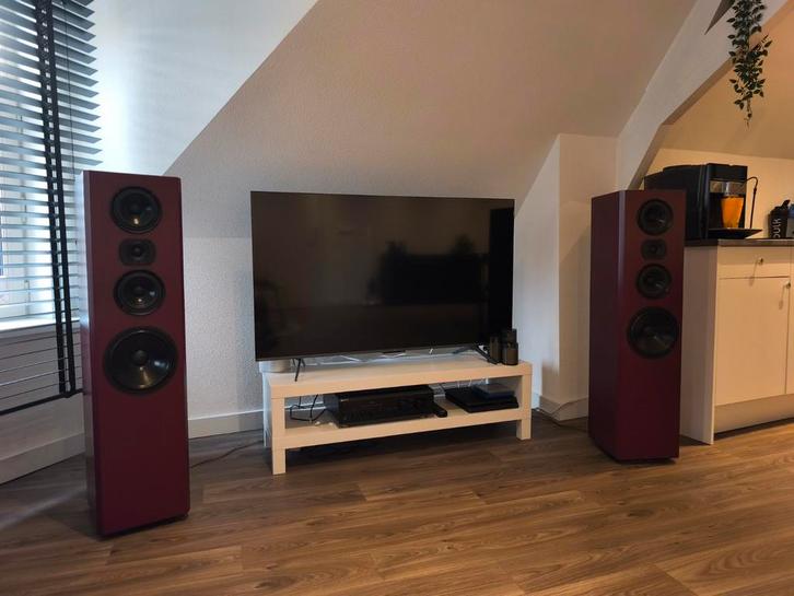 DIY Luidsprekers & Sony TA-FE700R Versterker Set, Audio, Tv en Foto, Luidsprekers, Gebruikt, Front, Rear of Stereo speakers, Minder dan 60 watt