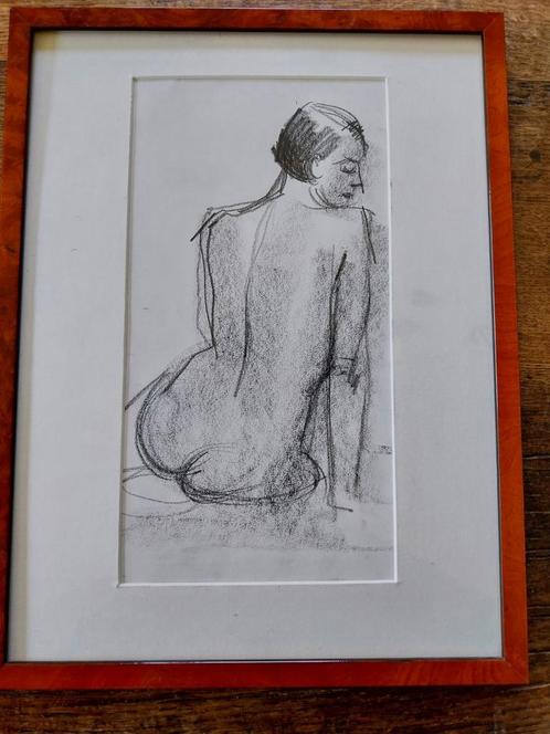 Originele tekening naakt van Elly Kuipers 1938-2016, Antiek en Kunst, Kunst | Tekeningen en Foto's, Ophalen of Verzenden