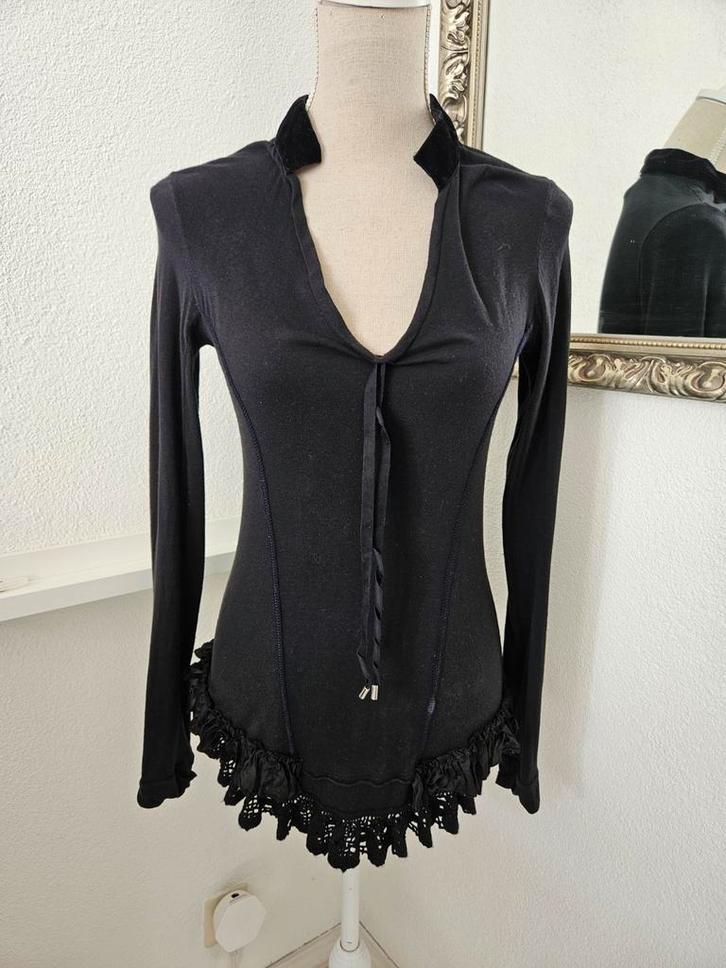 Top HIGH, Kleding | Dames, Tops, Zo goed als nieuw, Maat 38/40 (M), Zwart, Lange mouw, Ophalen of Verzenden