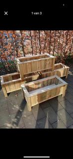 Mooie bloem bakken, Tuin en Terras, Bloembakken en Plantenbakken, Ophalen, Zo goed als nieuw, Rechthoekig, Hout