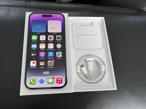Nette iPhone 14 Pro 128gb Deep Purple Compleet in Doos, Telecommunicatie, Mobiele telefoons | Apple iPhone, Zo goed als nieuw
