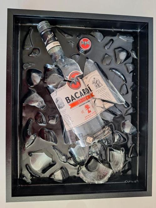 Epoxy kunstwerken, Heineken, Bacardi, whiskey, etc, Huis en Inrichting, Woonaccessoires | Schilderijen, Tekeningen en Foto's, Zo goed als nieuw