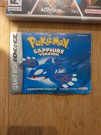 Pokémon Sapphire handleiding ntsc, 1 speler, Ophalen of Verzenden, Zo goed als nieuw, Role Playing Game (Rpg)