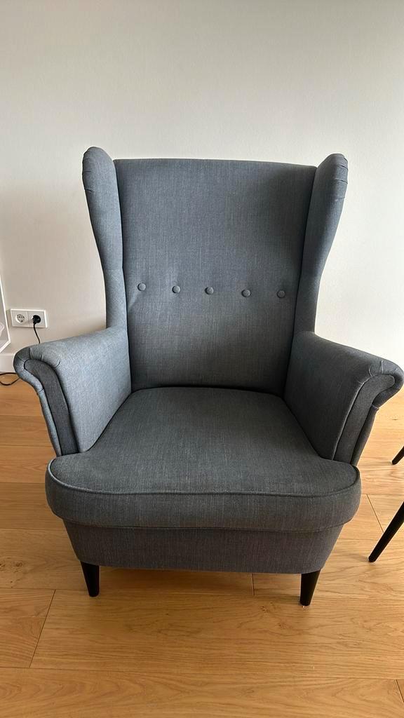 Strandmon Oorfauteuil, Huis en Inrichting, Fauteuils, Zo goed als nieuw, Stof, 75 tot 100 cm, 75 tot 100 cm, Ophalen