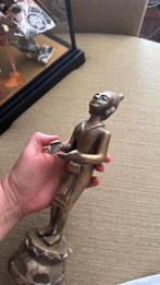 Antiek bronzen buddah boudah beelde inklapbaar, Ophalen of Verzenden