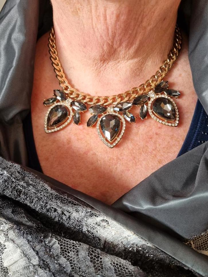 Schitterend elegant collier, Sieraden, Tassen en Uiterlijk, Antieke sieraden, Ketting, Overige materialen, Ophalen of Verzenden