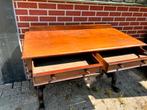 Notenhout =mahonie schrijftafel met lades, Antiek en Kunst, Antiek | Meubels | Tafels, Ophalen