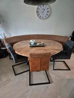 Complete Eethoek Tafel, bank & stoelen, Huis en Inrichting, Complete eetkamers, Ophalen, Gebruikt