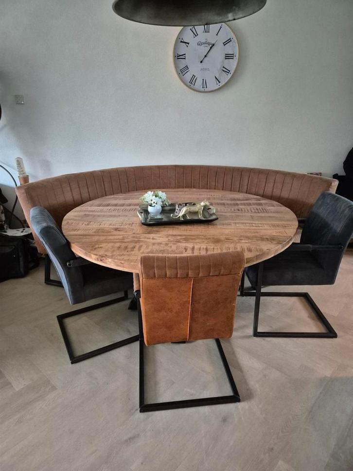 Complete Eethoek Tafel, bank & stoelen, Huis en Inrichting, Complete eetkamers, Gebruikt, Ophalen