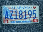 Kentekenplaat licenseplate Alabama God Bless America USA, Verzenden, Gebruikt, Auto's