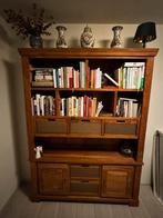 Teak Boekenkast - Twee Delen - 156x32x206 cm, Ophalen, Met plank(en), Gebruikt, 200 cm of meer