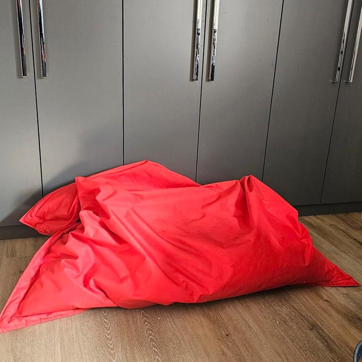Rode Nylon Zitzak - 160x130x20cm, Huis en Inrichting, Zitzakken, Nieuw, Zitzak, Rood, Ophalen of Verzenden