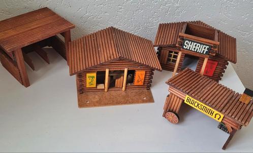 Oud houten COWBOY DORP saloon, sheriff, blacksmith, stal, Antiek en Kunst, Antiek | Speelgoed, Ophalen of Verzenden