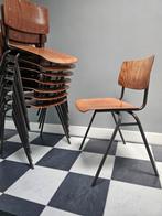 8 Marko vintage schoolstoelen, Huis en Inrichting, Stoelen, Ophalen, Gebruikt, Bruin, Vintage