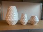 Hema set van 3 vazen, Overige kleuren, Ophalen of Verzenden, Minder dan 50 cm, Glas