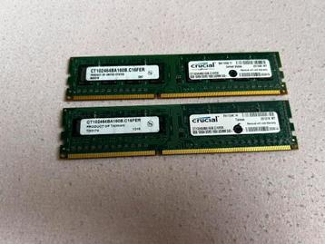 2x 8gb ddr3 crucial ram beschikbaar voor biedingen
