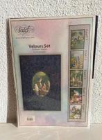 Velours kaarten blauw 5 stuks vogel incl envelop, Ophalen of Verzenden, Nieuw, Overige thema's, Blanco kaart of Basiskaart