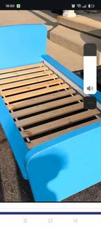 mammut ikea kinderbed blauw inclusief matrass, Gebruikt, 140 tot 160 cm, Minder dan 70 cm, Ophalen