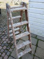 Brocante houten schilders trap, Tuin en Terras, Gebruikt, Ophalen