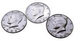 *USA- 3x Half Dollar Kennedy-1988 -P+D+S * € 17,- incl Porto, Postzegels en Munten, Munten | Amerika, Verzenden, Noord-Amerika
