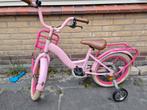 16 inch amigo kinderfiets roze met zijwieltjes, Ophalen, Zo goed als nieuw, 16 inch