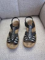 Rieker sandalen - maat 37, Verzenden, Zwart, Sandalen of Muiltjes, Gedragen