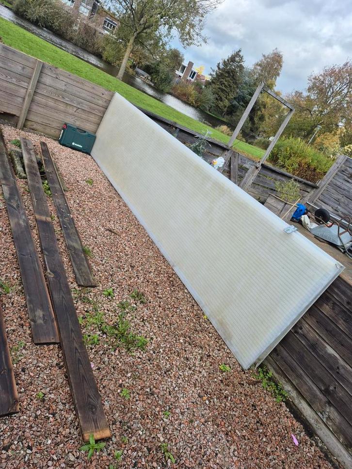 2 Gebruikte Polycarbonaat Platen met aluminium randen, Doe-het-zelf en Verbouw, Platen en Panelen, Gebruikt, Overige materialen
