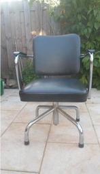 Vintage stoel fauteuil bureaustoel chroom zwart bakeliet, Ophalen