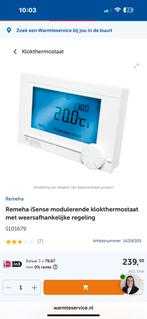 Remeha iSense modulerende klokthermostaat, Doe-het-zelf en Verbouw, Thermostaten, Ophalen of Verzenden, Zo goed als nieuw