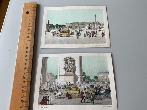 Parijs prenten, Antiek en Kunst, Kunst | Tekeningen en Foto's, Ophalen of Verzenden