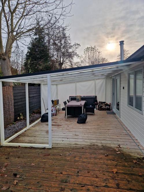 Glazen overkapping inclusief constructie, Tuin en Terras, Overkappingen, Gebruikt, Ophalen