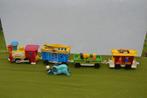 Vintage Fisher Price circus trein # 991 met 4 dieren en 5pop, Ophalen of Verzenden, Gebruikt, Speelset