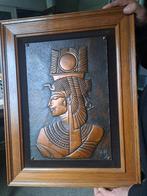 Koperen schilderij Egyptische konigin, Antiek en Kunst, Kunst | Schilderijen | Klassiek, Ophalen of Verzenden