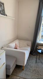 Witte tweepersoonsbank IKEA, Huis en Inrichting, Banken | Bankstellen, Ophalen, Gebruikt, 150 tot 200 cm, Tweepersoons