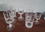 7 Kristalen glazen, Huis en Inrichting, Keuken | Servies, Glas of Glazen, Gebruikt, Ophalen of Verzenden, Glas