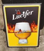 Lucifer Bier Reclamebord - Vintage Look, Verzamelen, Merken en Reclamevoorwerpen, Ophalen of Verzenden, Zo goed als nieuw, Reclamebord